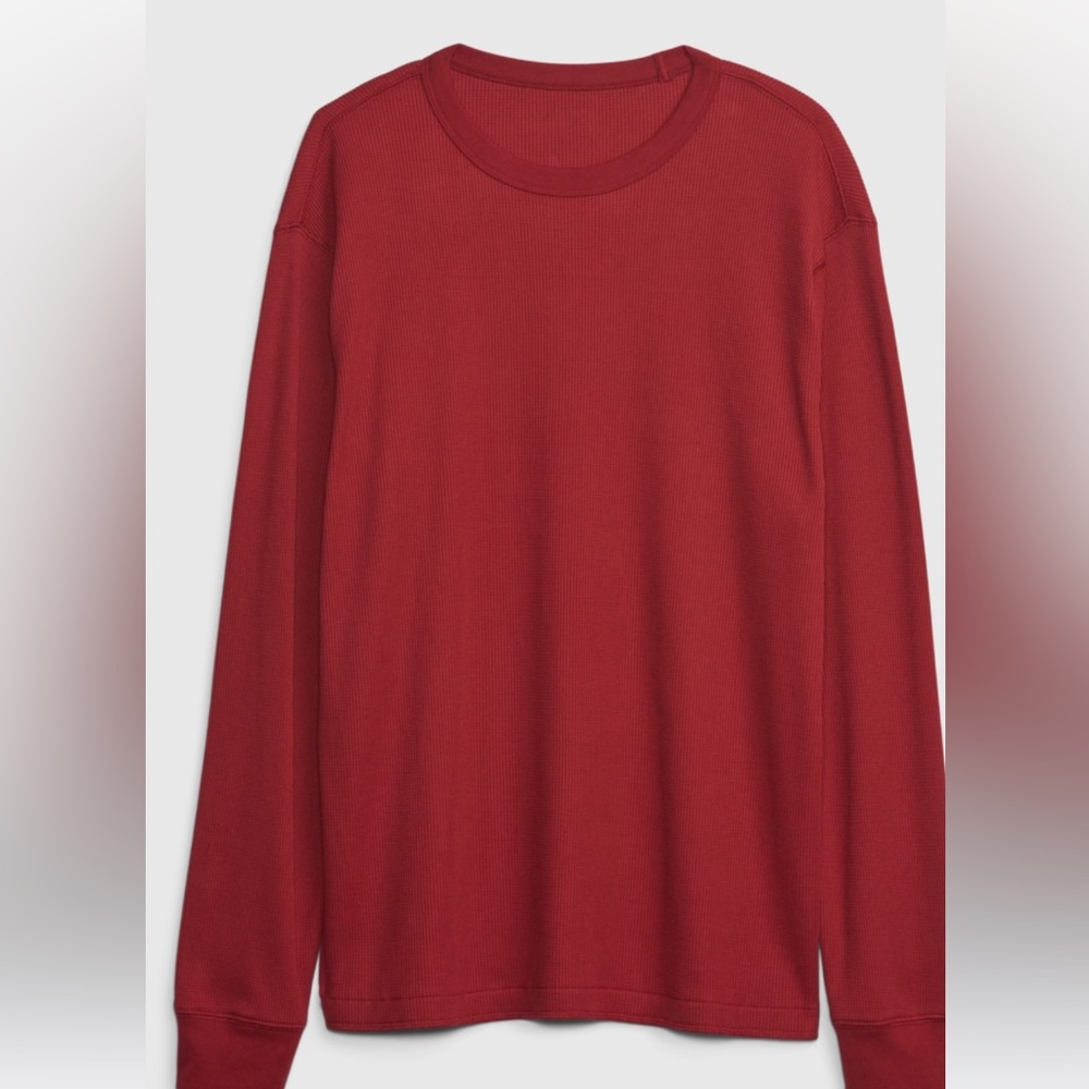 Red waffle gap shirt